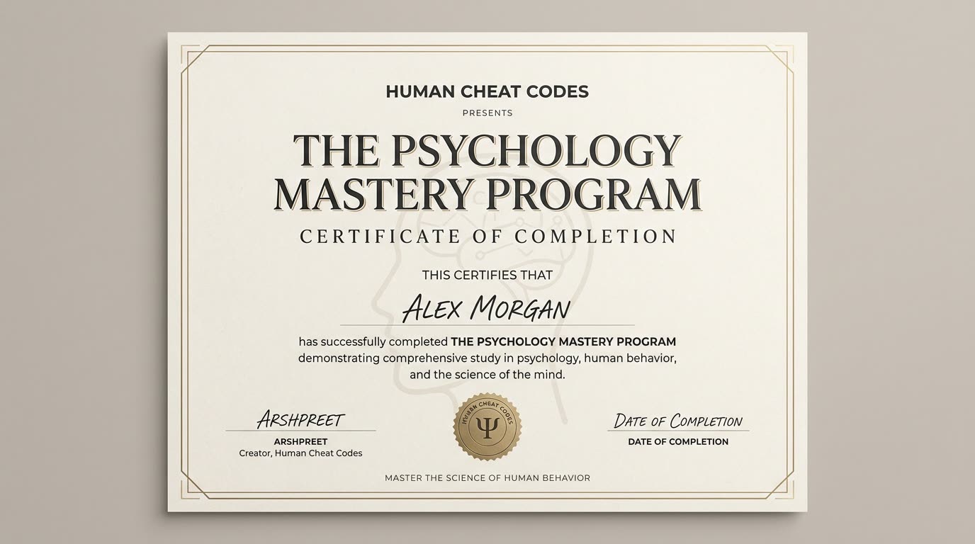 The Psychology Mastery Program — Certificate of Completion