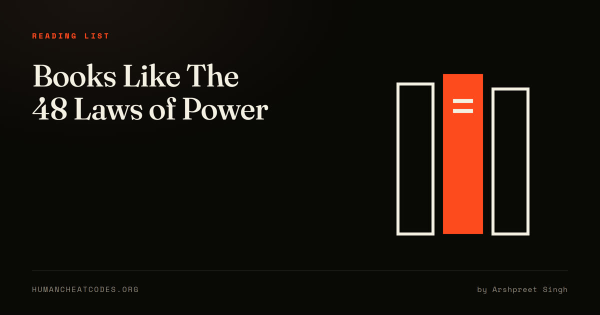Books like The 48 Laws of Power — a reading list on power, influence and human nature